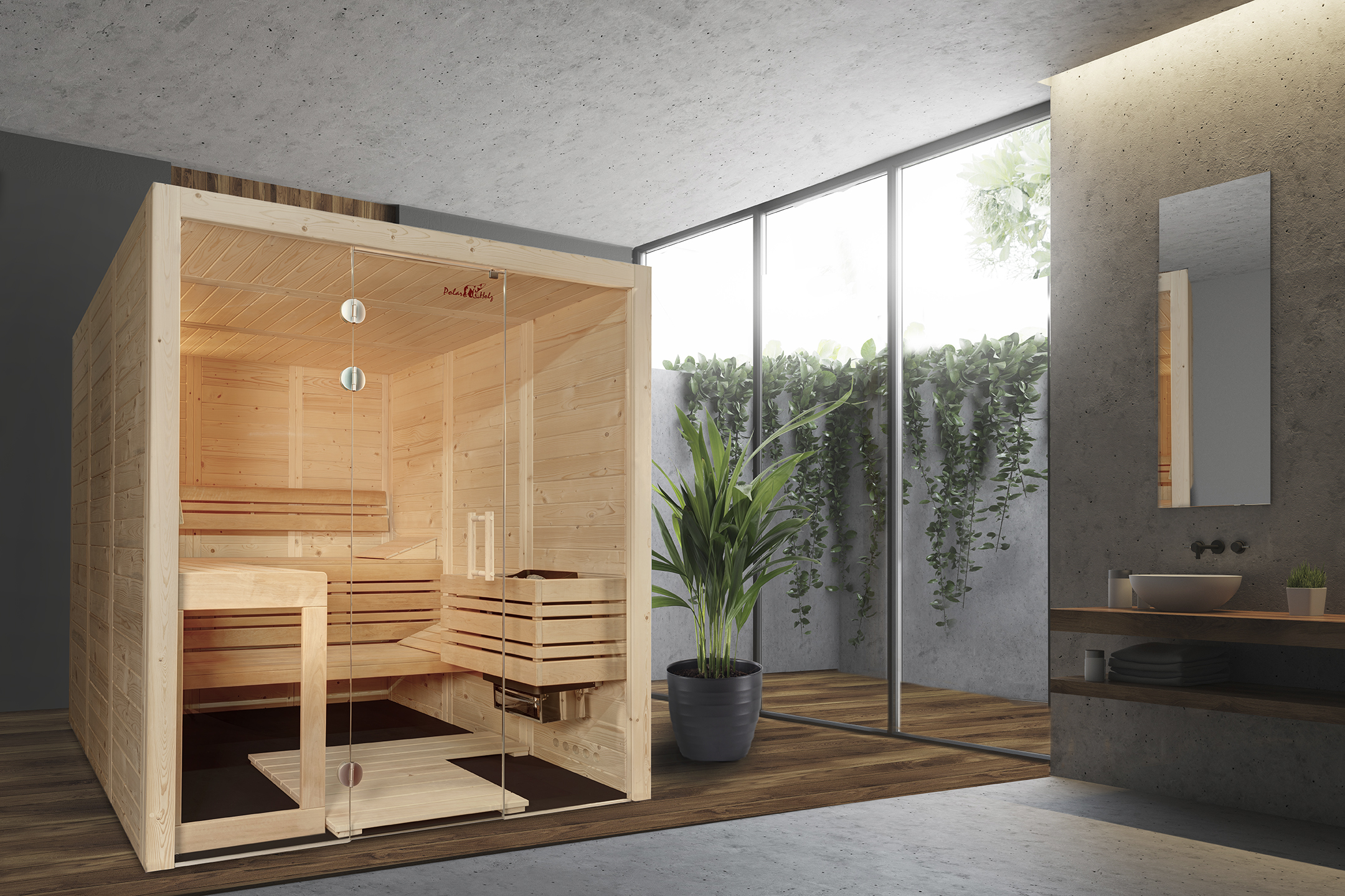 Sauna Badezimmer Polarholz
