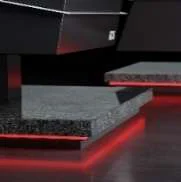 LED-Sockelbeleuchtung RGBW 45° mit Polwandler für den Saunaofen EOS Future Stone