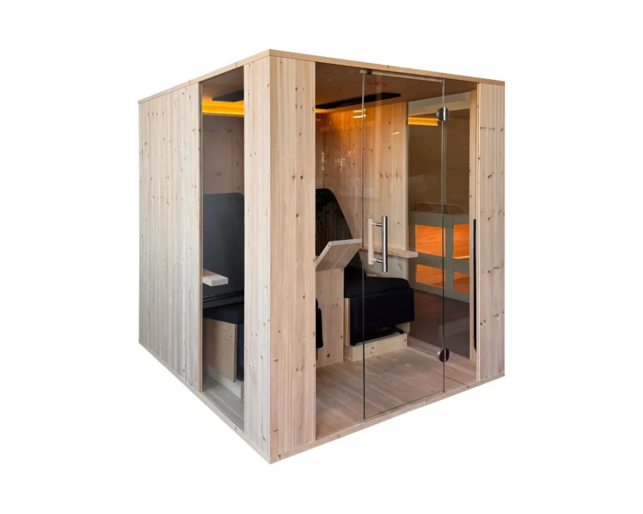 Infrarot-Liegekabine Aura 2 Relax für 2 Personen mit elektrisch verstellbaren Liegen – 4800 W