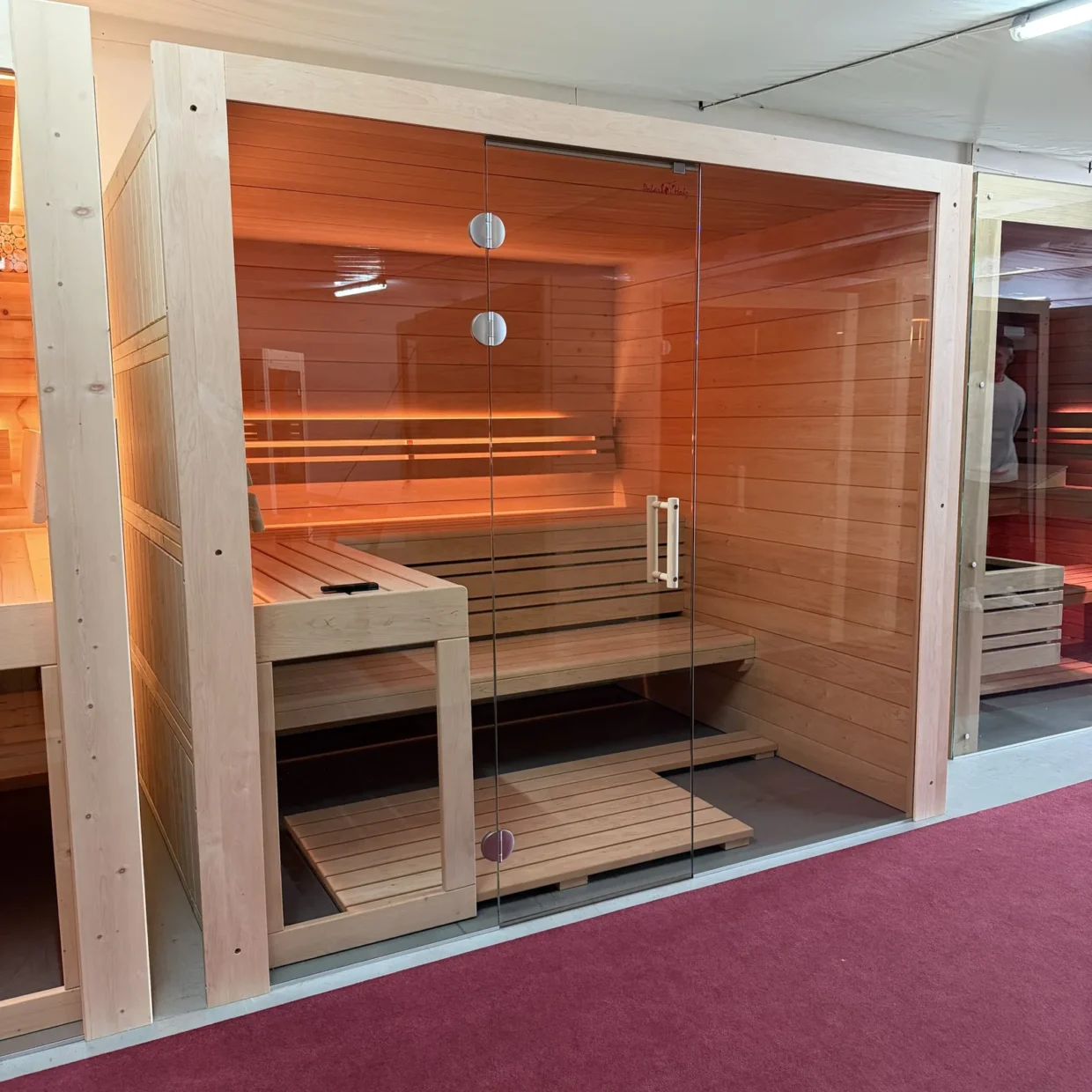 Designsauna Kristall aus Erlenholz