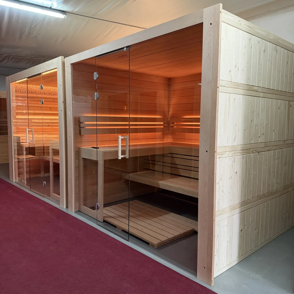 Designsauna Kristall aus Erlenholz