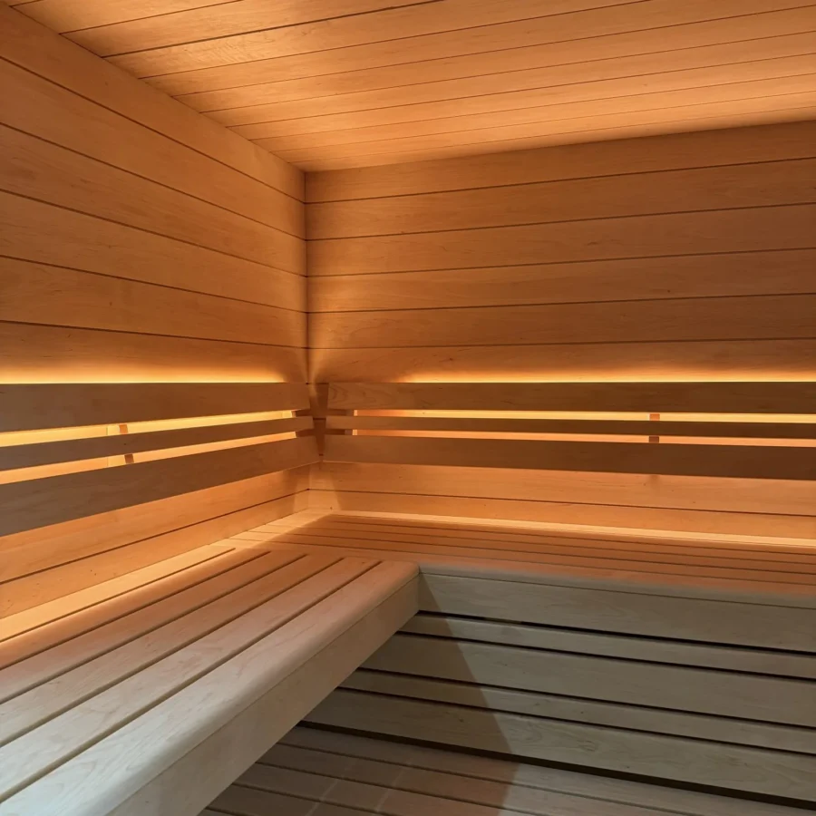 Designsauna Kristall aus Erlenholz