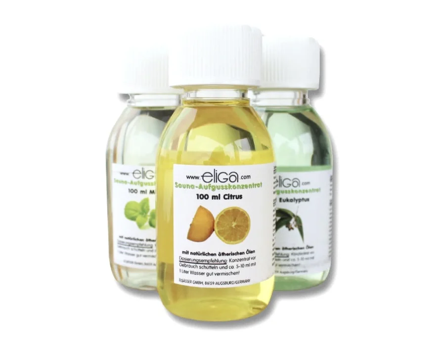 Saunaduft Lemongras mit natürlichen ätherischen Ölen – Eliga Aufgusskonzentrat, 100 ml