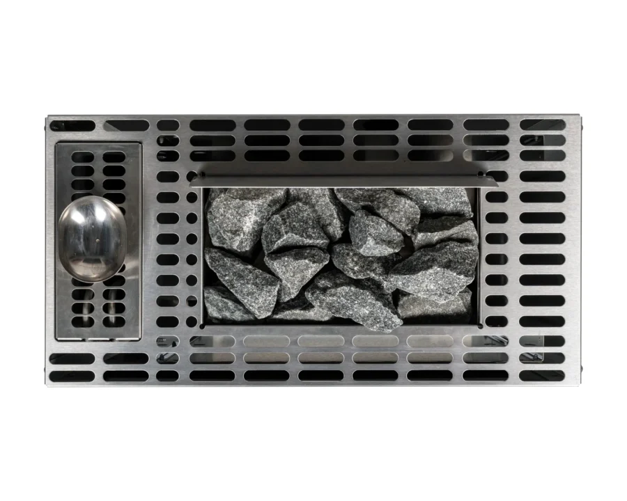 Saunaofen EOS Bi-O Filius W mit 4,5–7,5 kW – Wand-Kombiofen mit Verdampfer, 24 cm tief, Bild 3