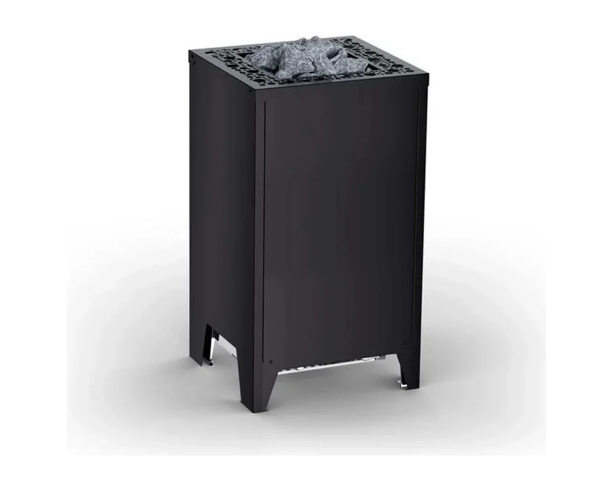 Finnischer Saunaofen EOS Cubo 2 mit 7,5–12 kW – kubischer Standofen mit flacher Rückseite für Glasfronten, Bild 10