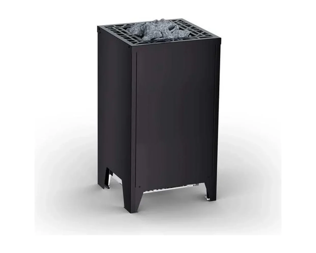 Finnischer Saunaofen EOS Cubo 2 mit 7,5–12 kW – kubischer Standofen mit flacher Rückseite für Glasfronten, Bild 13