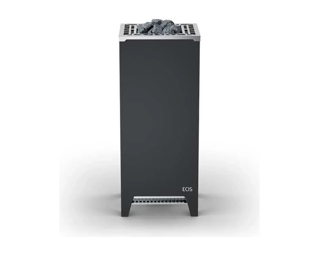 Finnischer Saunaofen EOS Cubo 2+ mit 45 kg Steinen – Standofen 7,5–12 kW, flache Rückseite für Glasflächen, Bild 4