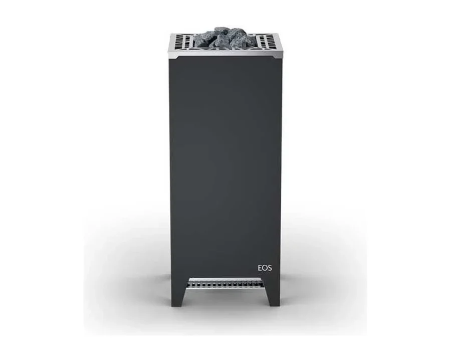 Finnischer Saunaofen EOS Cubo 2+ mit 45 kg Steinen – Standofen 7,5–12 kW, flache Rückseite für Glasflächen, Bild 4