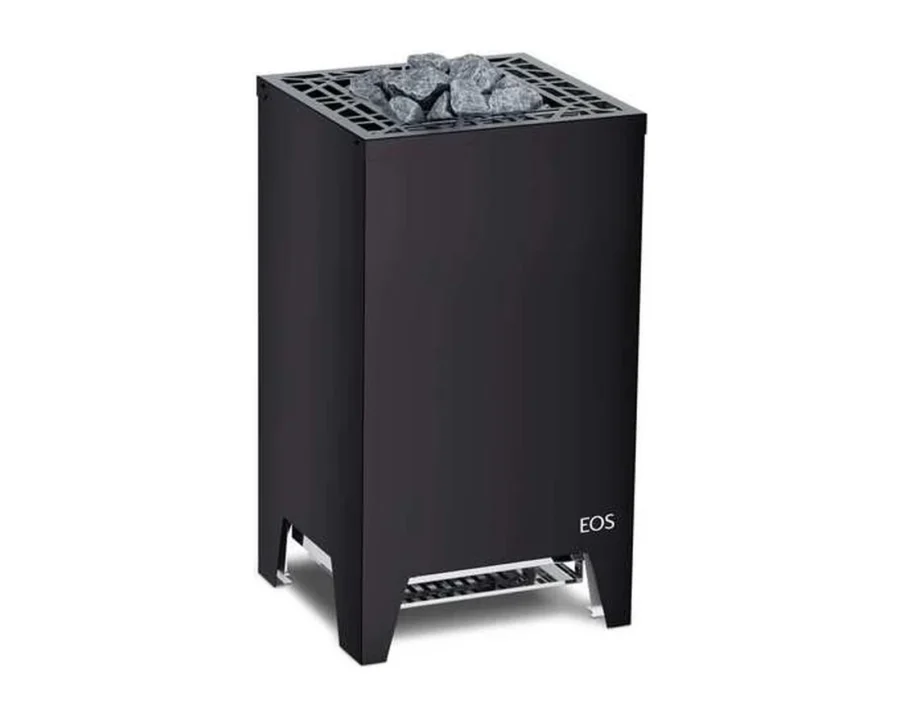 Finnischer Saunaofen EOS Cubo Avantgarde 9–12 kW – Standofen mit weißem Quarzstein-Oberteil und 35 kg Steinen, Bild 4