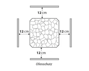 Finnischer Saunaofen EOS Edge 6–9 kW – schlanker Standofen im Tower-Design mit offenem Korb für 100 kg Steine, Bild 8