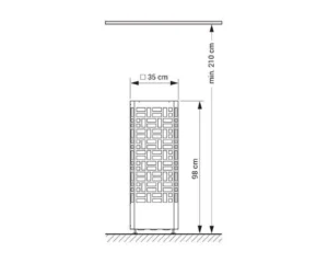 Finnischer Saunaofen EOS Edge 6–9 kW – schlanker Standofen im Tower-Design mit offenem Korb für 100 kg Steine, Bild 9
