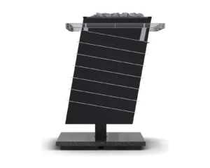 Finnischer Saunaofen EOS Future Stone 10–15 kW – Design-Standofen mit Natursteinsockel und 40 kg Steinkorb, Bild 7