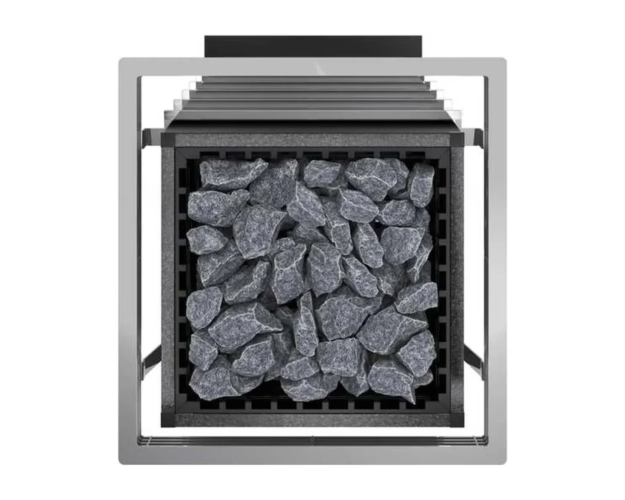Finnischer Saunaofen EOS Future Stone 10–15 kW – Design-Standofen mit Natursteinsockel und 40 kg Steinkorb, Bild 8