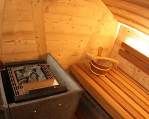 Kombi-Saunaofen mit Verdampfer EOS Herkules S25 Vapor 7,5–9 kW – Standofen mit 25 kg Steinkorb und Duftschale, Bild 8