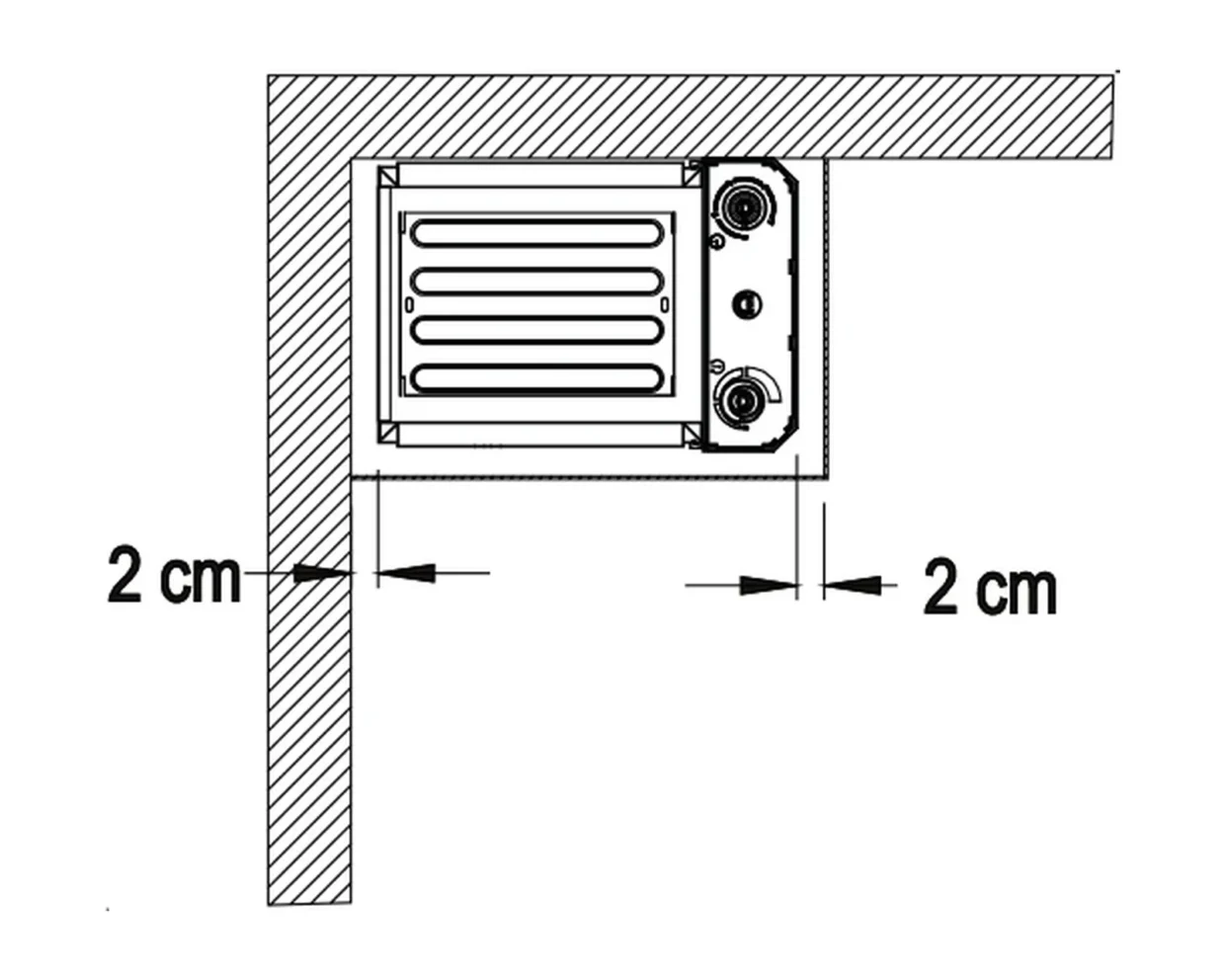 Finnischer Saunaofen mit Steuerung EOS M3 W 3 kW – Wandofen für kleine Kabinen von 3 bis 4 m³, Bild 3
