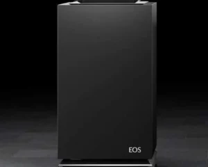 Finnischer Saunaofen EOS Majesty 6–10 kW – Design-Ofen mit Rundumansicht und polierten Edelstahl-Lamellen, Bild 2