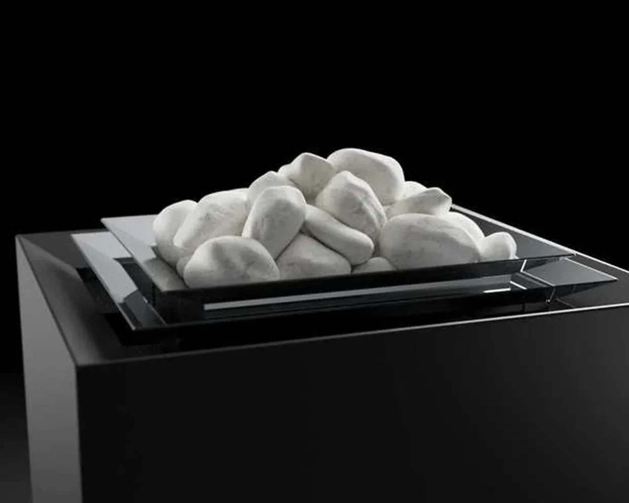 Finnischer Saunaofen EOS Majesty 6–10 kW – Design-Ofen mit Rundumansicht und polierten Edelstahl-Lamellen, Bild 4