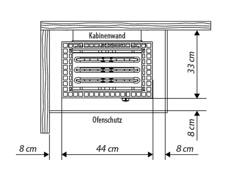 Finnischer Saunaofen mit Steuerung EOS Moment Control W 6–9 kW – Wandofen mit 15 kg Steinkorb, Bild 2
