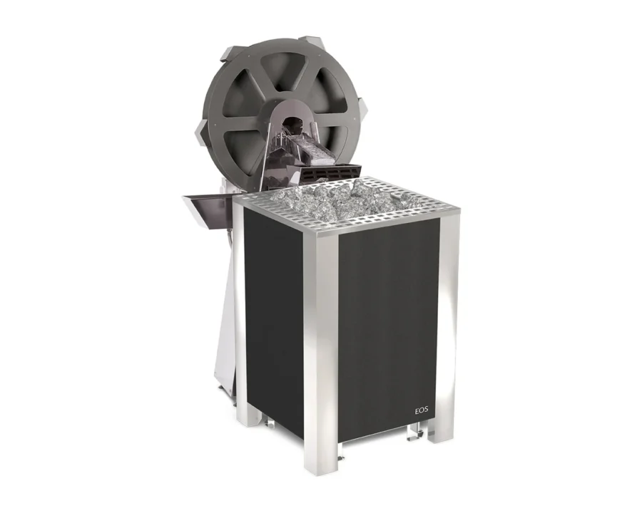 Finnischer Saunaofen EOS Mühlensauna 9,0–18,0 kW – Design-Ofen mit drehendem Mühlenrad, Bild 4