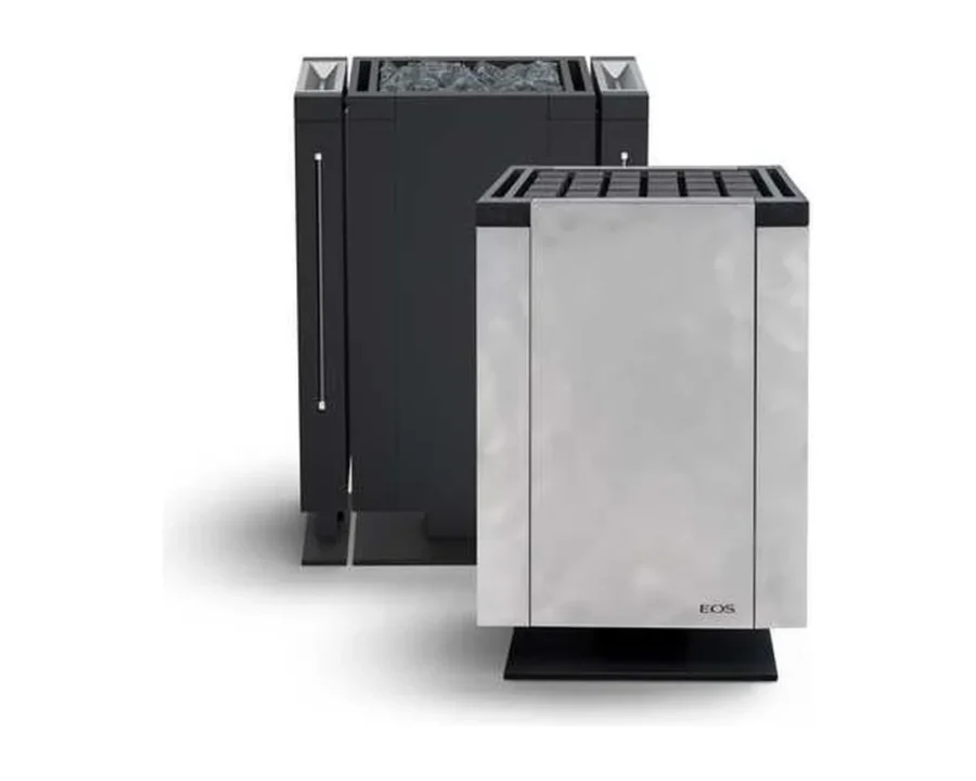 Finnischer Saunaofen EOS Mythos S35 7,5–9 kW – kubistischer Design-Standofen mit 35 kg Steinvolumen, Bild 2