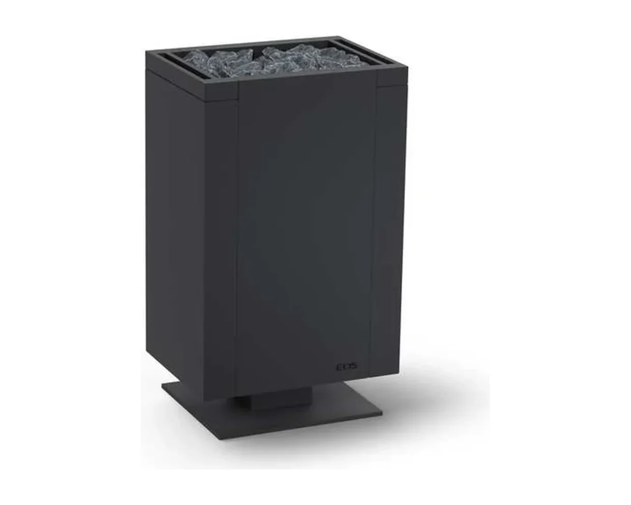 Finnischer Saunaofen EOS Mythos S45 12–15 kW – Design-Standofen mit 45 kg Steinvolumen und 8 m Kabel, Bild 2
