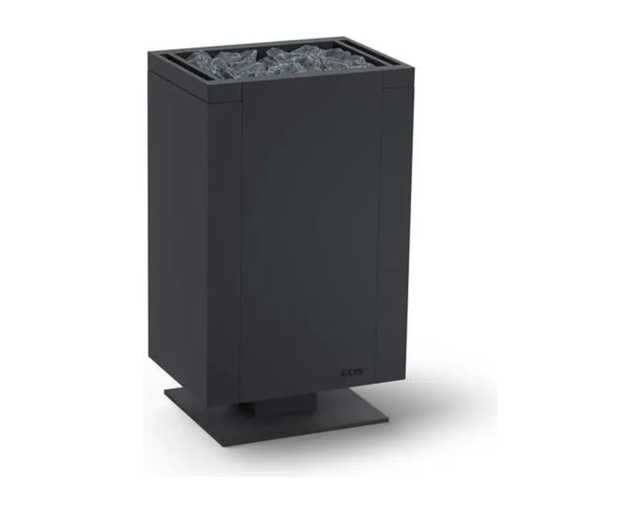 Finnischer Saunaofen EOS Mythos S45 12–15 kW – Design-Standofen mit 45 kg Steinvolumen und 8 m Kabel, Bild 2