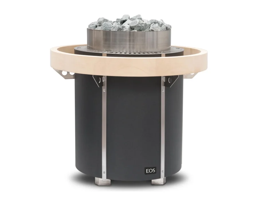 Finnischer Saunaofen EOS Orbit 18–24 kW – gewerblicher Ofen aus Edelstahl mit 40 kg Steinkorb, Bild 2