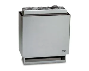 Finnischer Saunaofen EOS P1 W 12–15 kW – flacher Wandofen aus Volledelstahl mit rund 30 kg Steinkorb, Bild 2