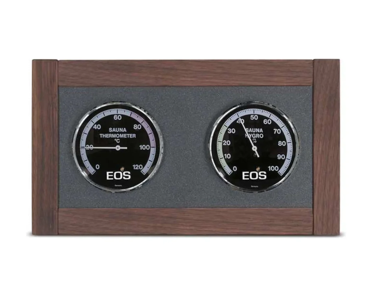 Klimamess-Station für die Sauna – EOS Klimamesser Station Excellent, Thermo-Hygrometer Ø 100 mm, 0 bis 120 °C