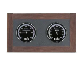 Klimamess-Station für die Sauna – EOS Klimamesser Station Excellent, Thermo-Hygrometer Ø 100 mm, 0 bis 120 °C