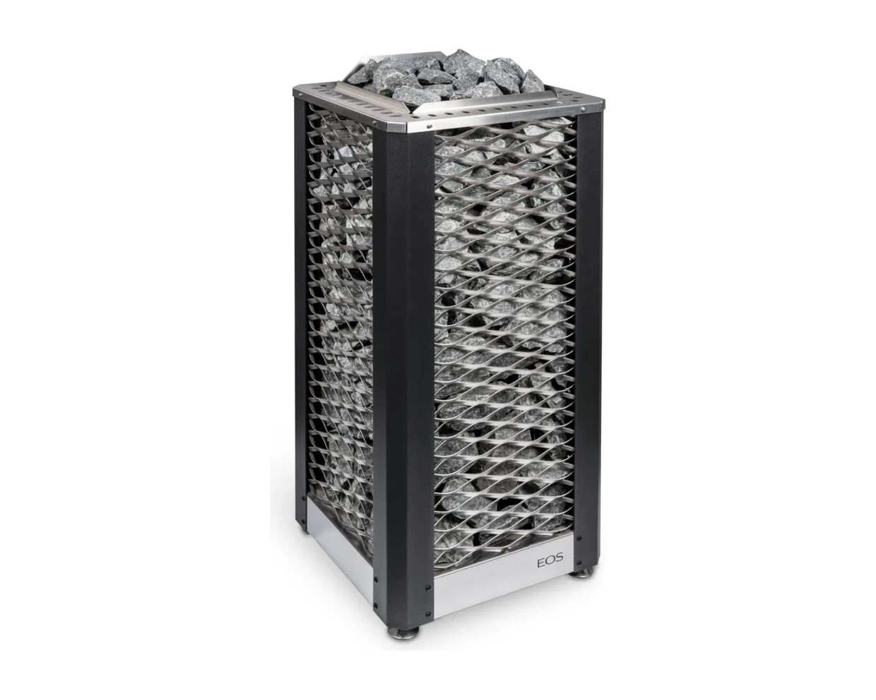 Finnischer Saunaofen EOS Saunadome II 9,0–18,0 kW – Standofen mit offenem Steinkorb, Bild 2