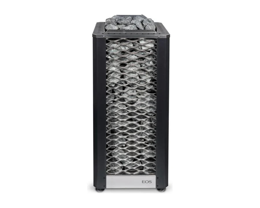 Finnischer Saunaofen EOS Saunadome II 9,0–18,0 kW – Standofen mit offenem Steinkorb, Bild 3