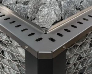 Finnischer Saunaofen EOS Saunadome II 9,0–18,0 kW – Standofen mit offenem Steinkorb, Bild 5