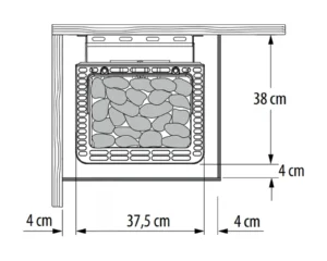 Finnischer Saunaofen EOS ThermoTec W 6,0–9,0 kW – Wandofen mit Aluminium-Druckguss-Abdeckung, Bild 7