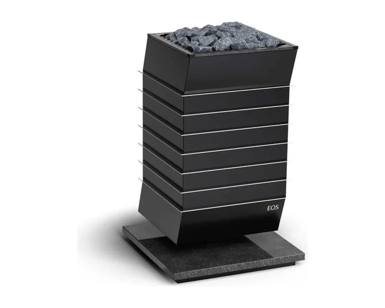 Finnischer Saunaofen EOS Vision Stone 10–15 kW – Design-Standofen mit Natursteinsockel, Bild 2