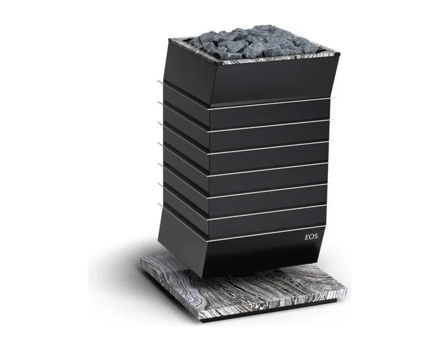Finnischer Saunaofen EOS Vision Stone 10–15 kW – Design-Standofen mit Natursteinsockel, Bild 3