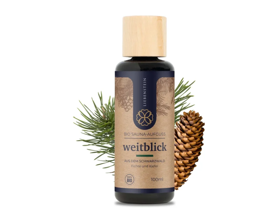 Bio Saunaaufguss Weitblick von Liebenstein – Waldduft aus Fichte und Kiefer, 100 ml
