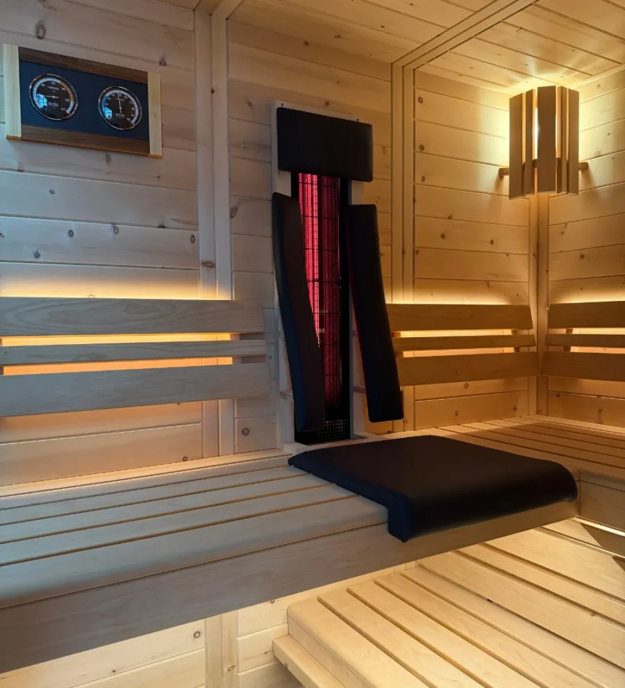 Massivholzsauna Kristall Zirbe