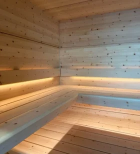 Massivholzsauna Morena black