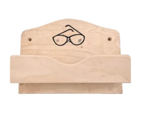 Brillenablage für die Sauna – Eliga aus stabilem Schichtholz, für eine Brille