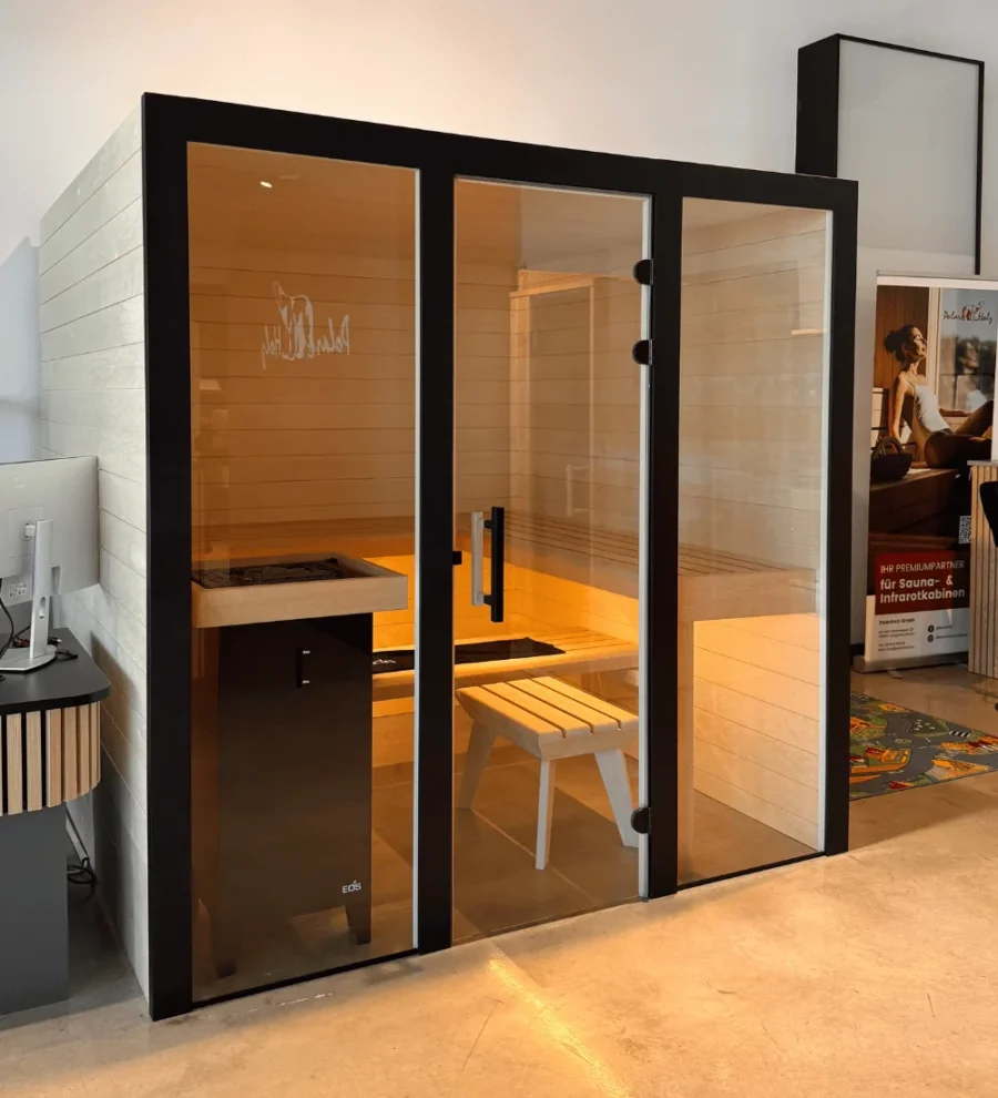 Sauna Kristall Black Linde