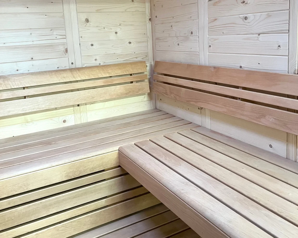 Sauna-Rückenlehne nach Maß aus Espen- oder Erlenholz – Polarholz Prestige, 250 mm hoch, harzfrei