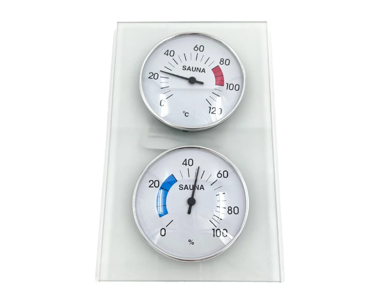 Sauna Thermo-Hygrometer mit doppeltem Glas – Kombiinstrument für Temperatur und Luftfeuchte
