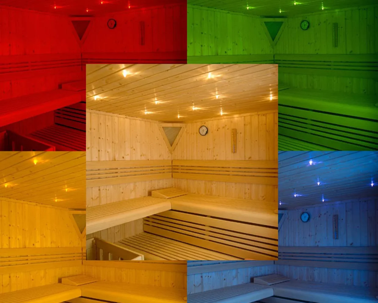 LED-Sternenhimmel für die Sauna – ca. 80 Lichtpunkte in der Kabinendecke, indirektes Licht