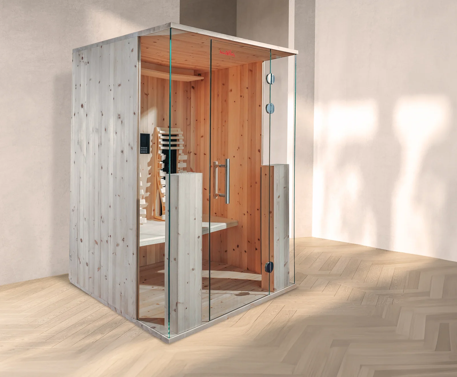 Infrarotkabine Aura 2 F mit Fronteinstieg und Glasfront