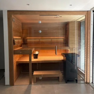 Sauna in Thermo-Espe mit Glasfront